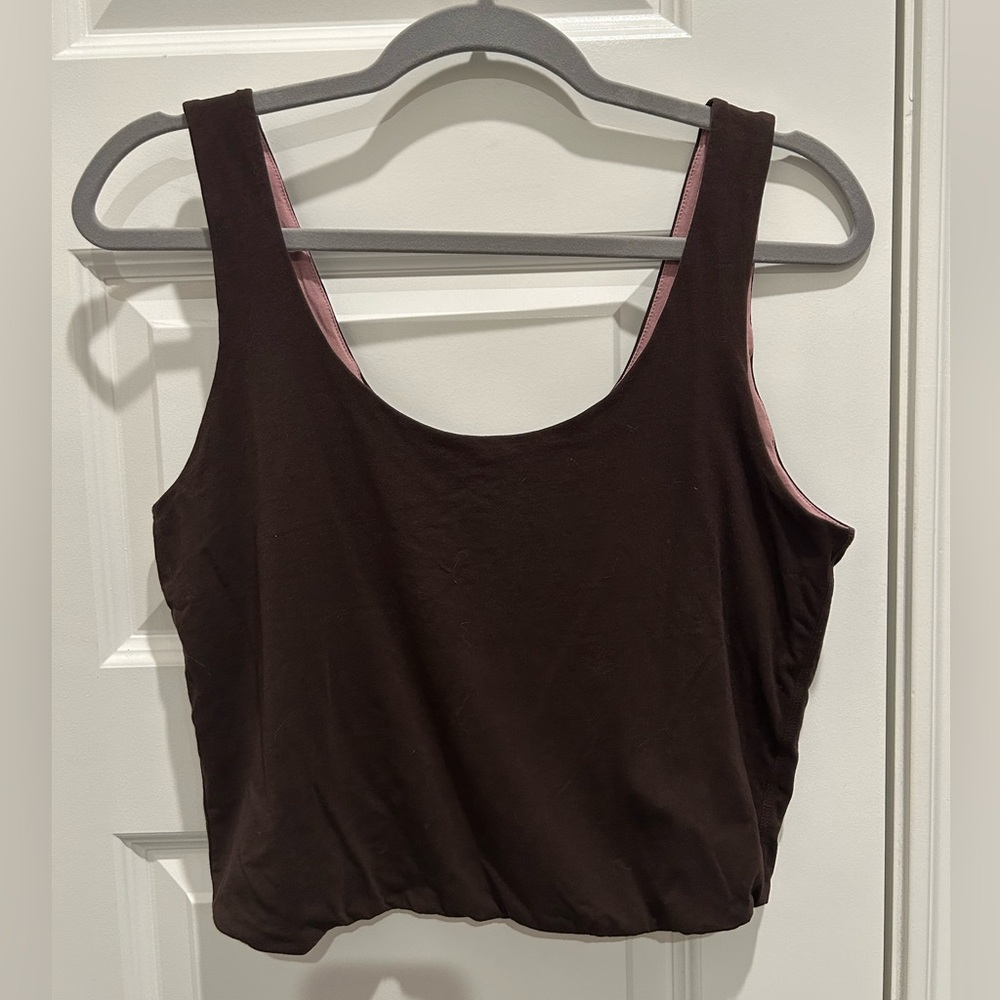 Skin organic reversible cropped tank top